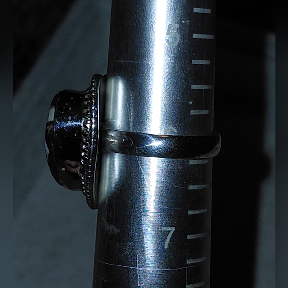 White Buffalo Copper Turquoise Sterling Silver Heart Shaped Ring - Picture 8 of 8